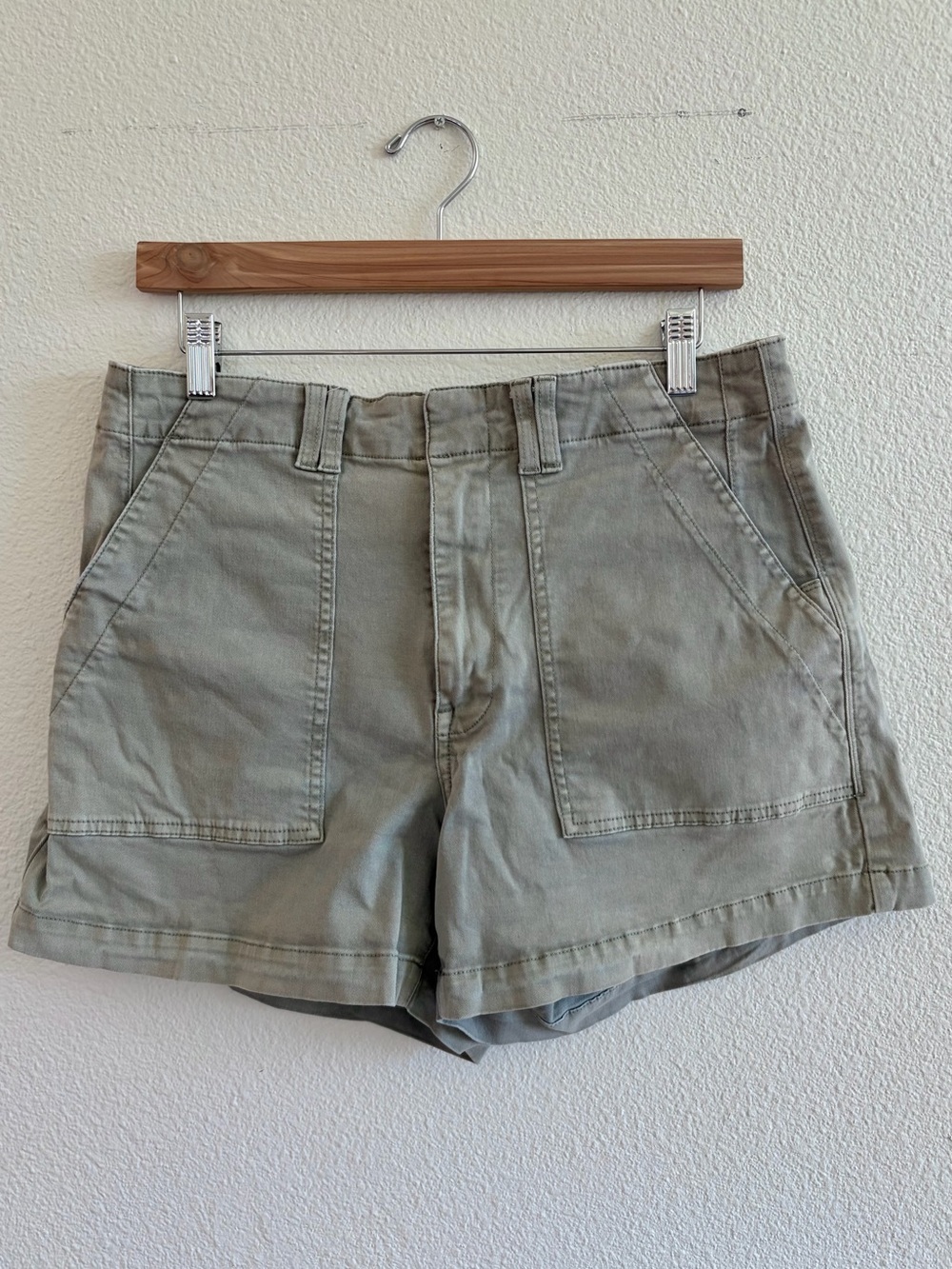 pistola Olive Utility Patch-Pocket Shorts